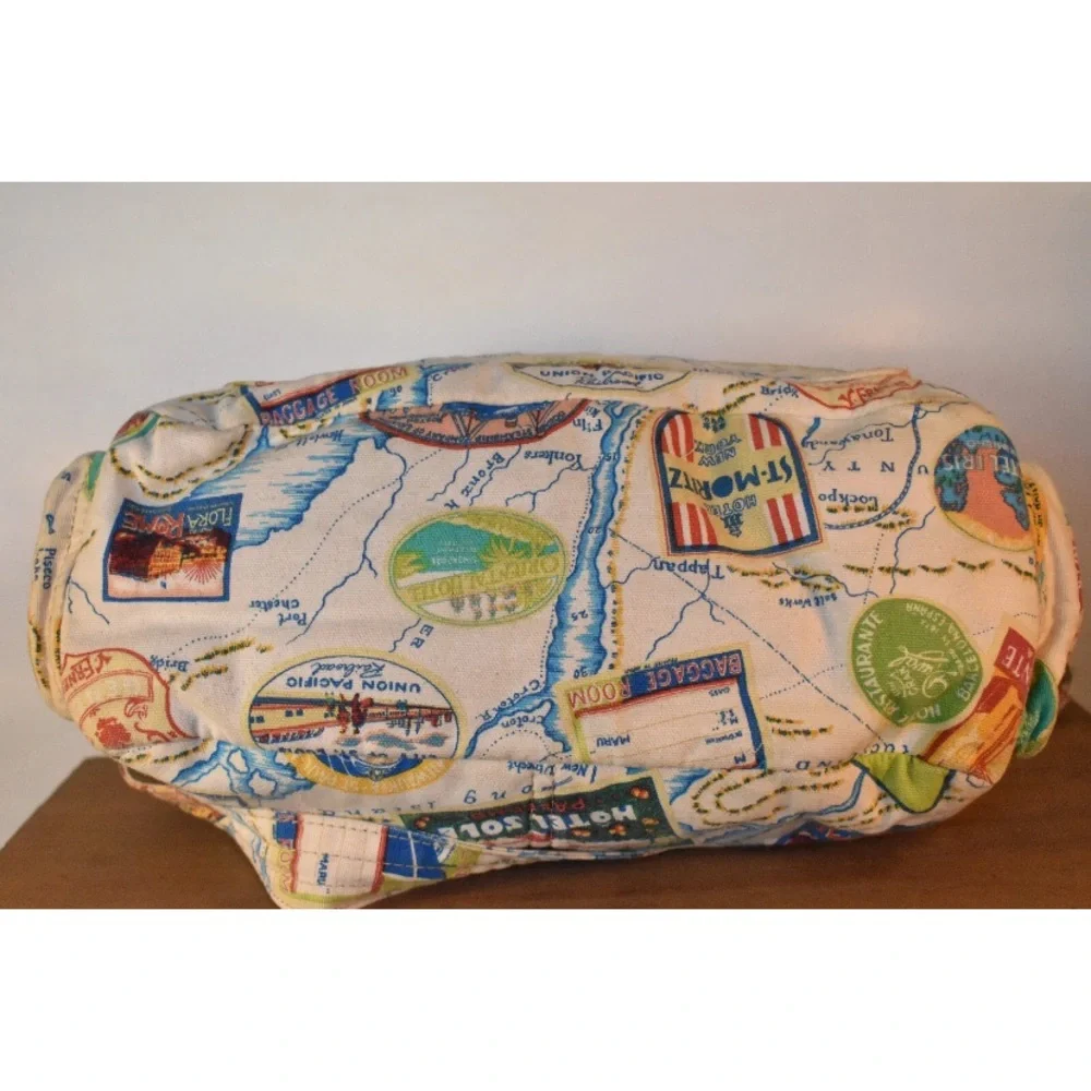Vintage FOSSIL St Moritz Multi Color Traveler Map Print California